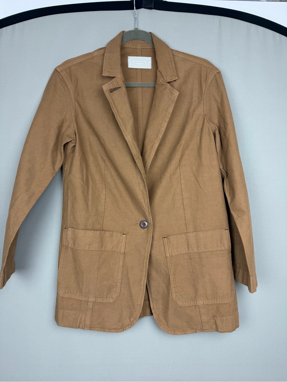 Everlane Women's Tan Cotton Blazer